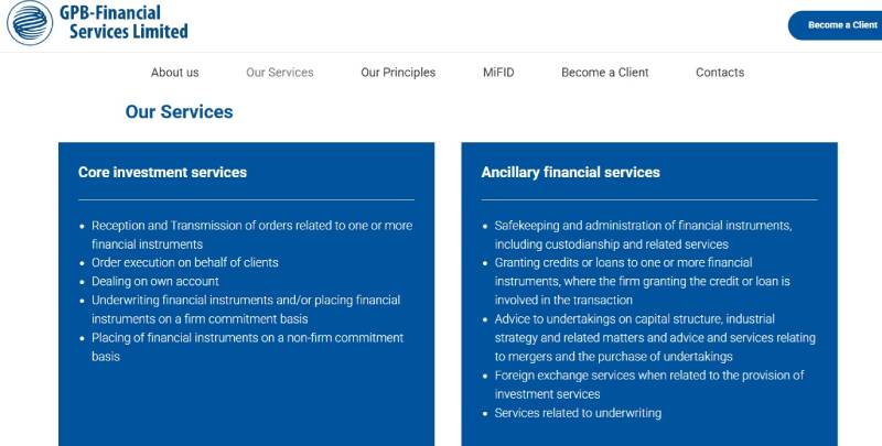 GPB Financial Services Limited