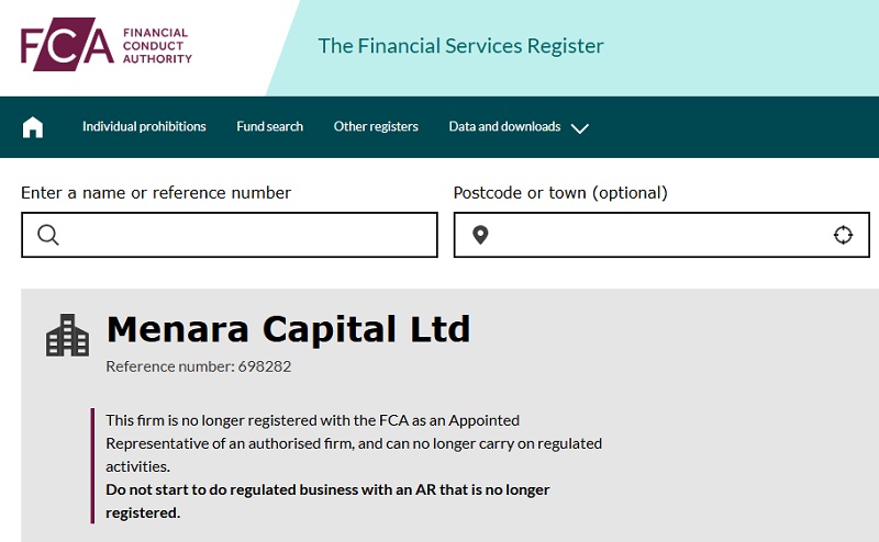 Menara Capital: как обманывает британский брокер, потерявший лицензию