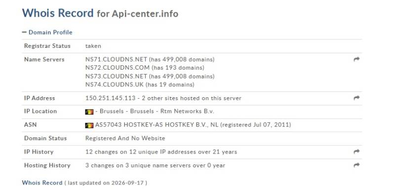 Api Center Info